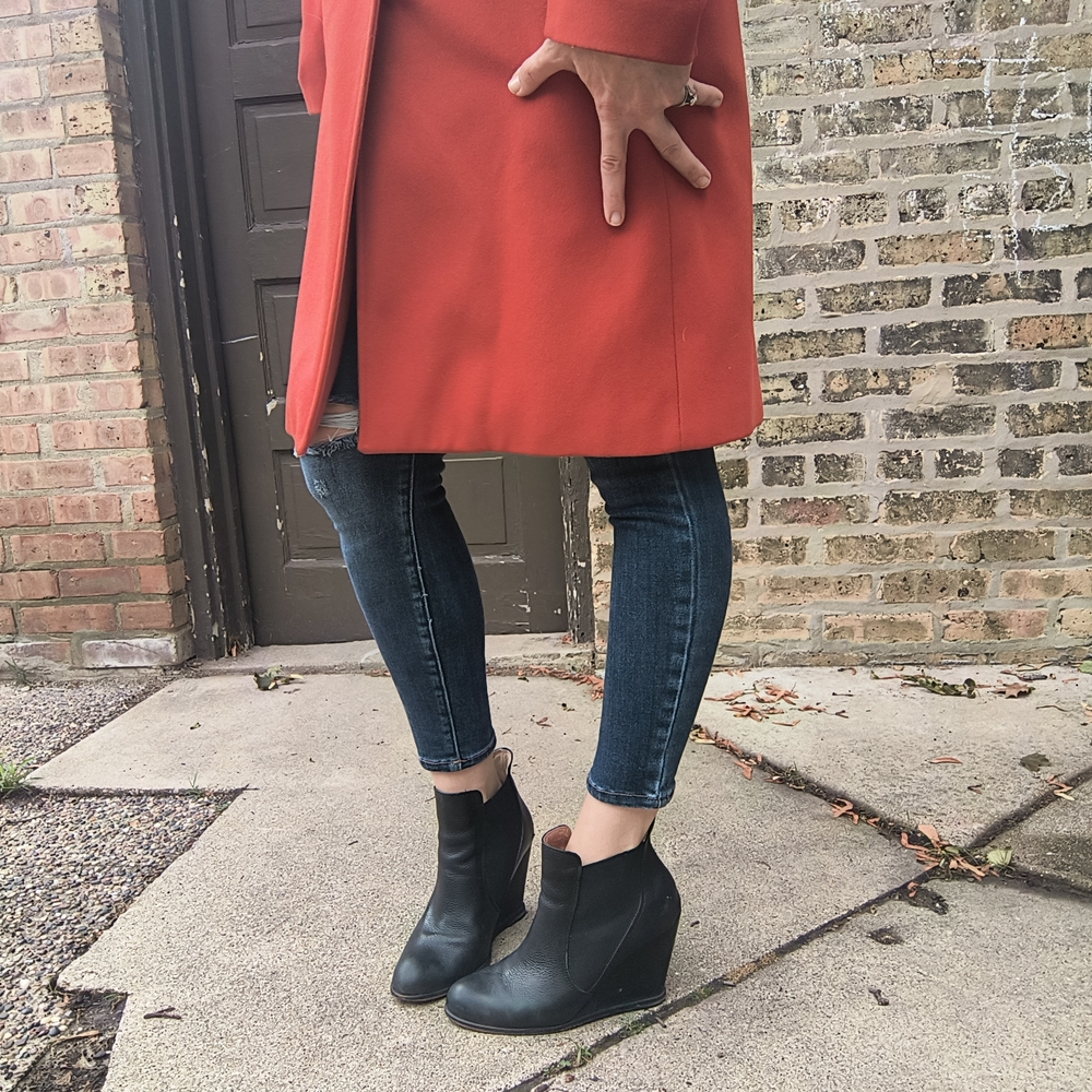Black Wedge Boots
